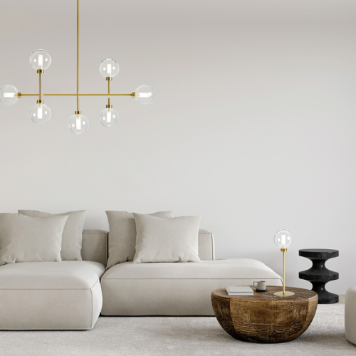 OndaLuce Dallas lampadario cristallo decoro oro 5 bracci con